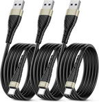 OIITH USB C Cable, 3FT 3Pack, Fast Charging, 3A, for iPhone 15/Plus/Pro/Pro Max, Samsung, Pad, Laptop, LG, Gold, 3.0ft Cable Length