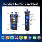 NOYAFA NF-8508 Network Cable Tester Kit with RJ45 Crimp Tool, Ethernet Cable Tester with Optical Power Meter, RJ45 Network Tester with Crimper Stripper Cutter for Cat5 Cat6 Cat7 8P8C