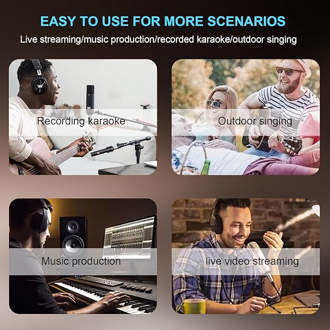 MW-6 6 Channel Professional DJ Audio Mixer, Portable Controller Mixer with DSP 99 Preset Effects for Live Streaming, Podcasting, Family Party (mw-6 white)