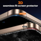 UniqueMe for iPhone 16 Pro Screen Protector - [Military Grade Shatterproof & 9H+ Hardness] Screen Protector 16 Pro Tempered Glass Full Coverage Protection, Easy Installation, 2 Packs