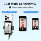 King Ma 5" Phone Vlog Selfie Monitor Screen,Back Camera Monitor for iPhone with Magnetic Phone Clip & Bluetooth Remote for Vlog/Live Stream/Teleprompter/TikTok,Support 4K 30fps Wired Recording