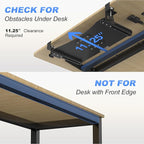 suptek Large Keyboard Tray Under Desk Pull Out with C Clamp Mount, Computer Keyboard & Mouse Tray, 34 (38 Including Clamps) x 11.8 inch Slide-Out Platform Computer Drawer for Typing, Black, DSF1LB
