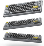 Keychron Q1 RGB Wired Custom Mechanical Keyboard Knob Version, 75% Layout QMK/VIA Programmable with Hot-swappable Gateron G Pro Brown Switch Double Gasket Compatible with Mac Windows Linux (Grey)