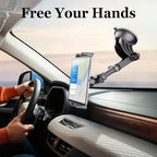 OHLPRO Tablet Holder for Car Dashboard [Suction Cup Mount] Windshield Wall Desk, Adjustable Stand for 5-13" iPad mini Air Pro Galaxy Tab S9 Phone - Heavy Duty Truck Accessories