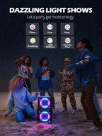 Party Bluetooth Speaker - 240W Peak Loud Speaker, Dazzling Light Show, Deep Bass, IPX4 Waterproof, 15H Battery, TWS Pairing, BT 5.3 Wireless, Portable for Home/Outdoor/Beach/Pool Party