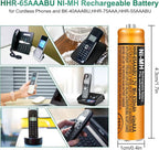 8 Pack HHR-65AAABU NI-MH Rechargeable Batteries 1.2V 630mAh AAA Battery for Panasonic Cordless Telephone Batteries