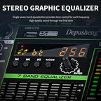 Depusheng MX12 12 Channel Sound Mixer Audio Mixing Console 48V 256DSP Professional USB PC Play Record Podcast Live Broadcast (US MX12)