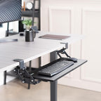 VIVO Large Clamp-on 27 (33 Including Clamps) x 11 inch Computer Keyboard and Mouse Tray with 12 Setting Swinging Height Adjustment, Platform Drawer for Typing, Black, MOUNT-KB08V