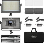 GVM 1300D RGB LED Video Light, 65W Video Lighting Kit with Bluetooth Control, 25000lux/0.5m, 2 Packs Led Panel Light for YouTube Studio, Video Shooting, Broadcasting, Conference, 18 Kinds Scene Modes