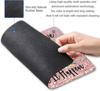Inspirational Quotes Glitter Mouse Pad - Custom Design, Square Waterproof Non-Slip Rubber Base Mouse Pad for Office Laptop, Stay Positive Work Hard