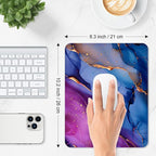 ITNRSIIET Mouse Pad Non-Slip Rubber Base Smooth Surface Stitched Edges Waterproof Durable Compatible with All Mice for Office & Gaming, Desk Accessory, 10.2x8.3x0.12 inch, LiquidGold