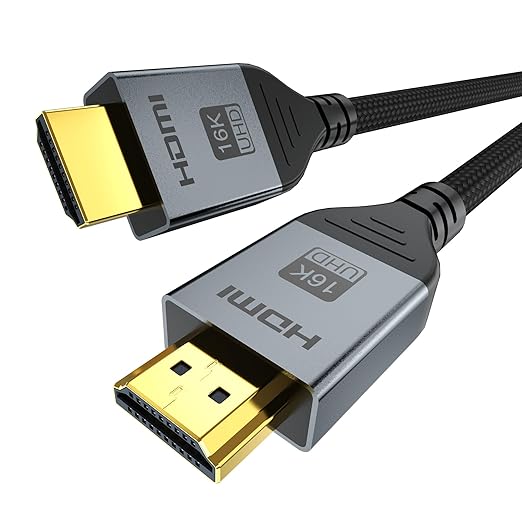 16K 8K HDMI Cable 96Gbps 10 FT, Ultra High Speed HDMI 2.2 Cable 16K@60Hz 8K@120Hz 4K@480Hz HDCP 2.2&2.3, Dynamic HDR, eARC,DTS:X, Compatible with Roku TV/HDTV/PS5/Blu-ray/Projector