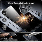 ESR 3+1 Pack for iPhone 15 Screen Protector, [9H Hardness] [Military Grade Shatterproof] Full Coverage Ultra-tough Tempered Glass Film with Easy Installation Frame, 1 Set of Camera Lens Protector