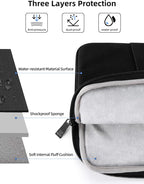 EVICIV Laptop Sleeve Case 19 inch, 360° Protective Handbags Portable Computer Cover Bag with Pocket Zipper for 17-19 inch Monitor Laptop HP Dell Lenovo Surface Notebook PC Books (Black)
