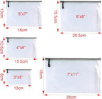 OAIMYY-20 PCS-6"x 8"-Mesh Zipper Pouch, Plastic Zip File Folders Puzzle Bags for Organizing,Office Supplies,Travel,Home Storage (Color)