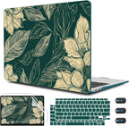 CISSOOK Compatible with MacBook Air 13 inch Case 2022 2021 2020-2018 Release M1 A2337 A2179 A1932 with Touch ID, Plastic Hard Shell Case & Keyboard Cover & Screen Protector, Elegant Floral