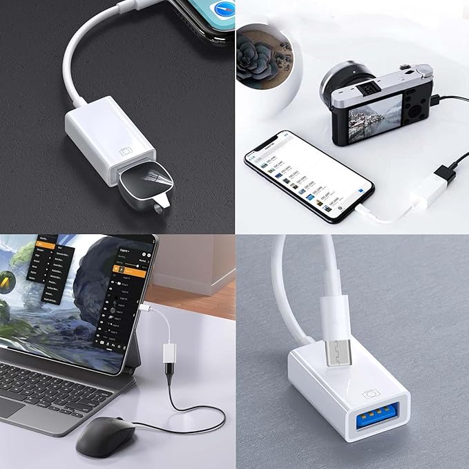 USB C to USB Adapter [3 Pack],Type-C OTG Cable, C Male to USB A Female Adapter Compatible with Laptops/Tablets/Phones ECT.