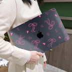 MEEgoodo Case for MacBook Pro 13 inch Case 2022 2021 2020 New A2338 M2/M1 A2251 A2289, Laptop Hard Shell with Keyboard & Camera Cover Compatible with 13 inch MacBook Pro, Ribbons Bow