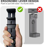 Perilogics 2025 Upgraded Travel Essentials Must Haves Airplane Phone Holder Mount. Improved Ergonomic Lever, Perfect for Long Flight, Cruise, Desk, Travel Gift for Content Creator