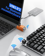 FORIDA 3 Ports USB 3.0 Adapter, USB Hub with 1 USB 3.0 and 2 USB 2.0 Ports, Portable USB Port Splitter for Keyboard, Mobile Hard Disk, U Disk, Camera, Mouse, etc (Orange)