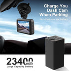 RoyPow 30W PD Portable Charger with 12V/10A Cigarette Lighter Socket, 86.58Wh USB C Laptop Power Bank, 18W QC& 12V DC External Battery Pack, Perfect for MacBook Air iPad Phone Dash Cam or Camping