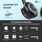 USB Computer Headset with Microphone for Laptop PC,3.5mm Wired Stereo Call Center Headset with Microphone Noise Cancelling, Corded Desktop Headphones with Mic & Mute for Office/Telework/Home/Zoom