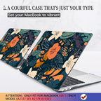 CISSOOK Compatible with MacBook Air 13 inch Case 2021 2020 2019 2018 Release M1 A2337 A2179 A1932, Plastic Flowers Hard Shell&Keyboard Cover&Screen Protector for MacBook Air 13" Case, Little Flower