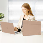 MOSISO Compatible with MacBook Air 13 inch Case 2025 2024 2023 2022 M4 A3240 M3 A3113 M2 A2681, Hard Shell&Sleeve Bag&Keyboard Skin&Webcam Cover&Screen Film for MacBook Air 13.6 inch, Bronze Brown