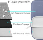 MOSISO Laptop Case 14 inch, 14 inch Laptop Sleeve Bag Compatible with HP Lenovo Dell ASUS Acer, HP Stream, Dell Latitude, Lenovo IdeaPad, Neoprene Computer Sleeve Bag with Small Case, Lavender Gray