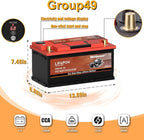 High Performance Lithium Car Battery - G49 12V 90AH with 1300CCA for Start-Stop Systems Auto