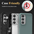 YWXTW Camera Lens Protector for Samsung Galaxy S24 / S23 / S23 Plus, [NOT for S24 Plus] 9H Tempered Glass Metal Individual Ring Camera Screen Protector for S24 Accessories (Silver)