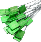 Tamper Evident Pull Tite Security Cable Seals Alumium Alloy Shipping Container Tags ISO 17712 Standard (Pack of 100, Green)