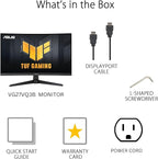 ASUS TUF Gaming 27” 1080P Curved Monitor (VG27VQ3B) – Full HD, 180Hz, 1ms, Extreme Low Motion Blur Sync, FreeSync, 1500R Curvature, Eye Care, 90% DCI-P3, DisplayWidget, 3 yr Warranty