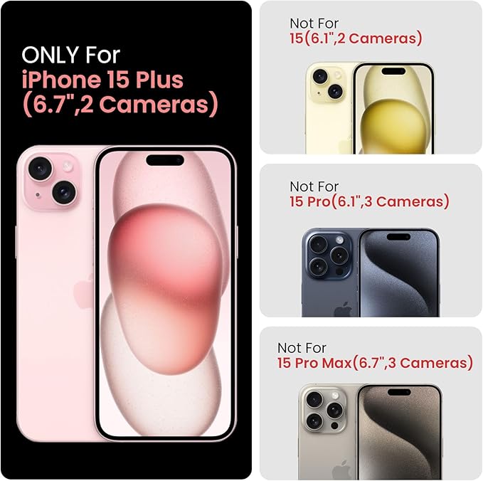 FireNova Designed for iPhone 15 Plus Case, Silicone [Camera Protection] Case with [2 Screen Protectors], Soft Anti-Scratch Microfiber Lining Inside, 6.7 inch, Lilac Purple
