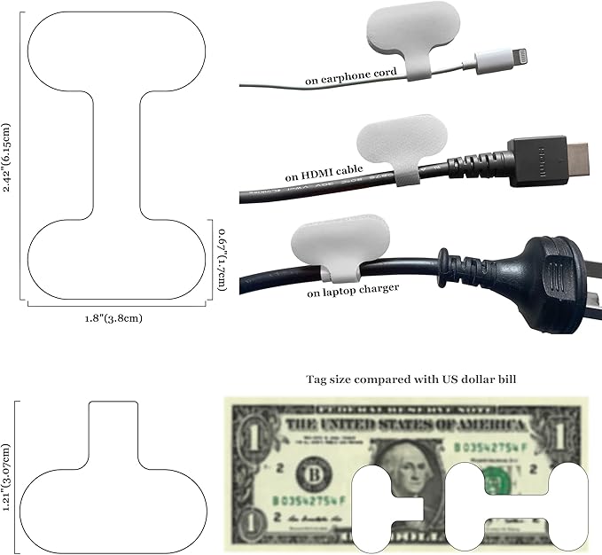 Mr-Label – Hook and Loop Cable Labels– Upgraded Writable Cable Wraps for Clear Writing- Cord Tags for Classify&Identification–Wire Tags for Cable Management | Electronics Computers-40Pcs(White)