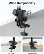OMOTON Adjustable Tablet Stand for Desk, Tablet Mount for iPad, Phone Holder for Bed with 360° Rotation Fits for 4.7-11" iPad Pro, Air/Mini, Kindle and Phones