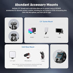 NEEWER Super Clamp with 3" Dual Ballhead Magic Arm, Ball Head Adapter, Cold Shoe, Phone Holder, Action Camera Clamp Mount for Flat/Round Surface Compatible with GoPro DJI iPhone 15 Pro Max, ST85