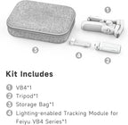FeiyuTech VB 4 Kit - Smartphone Gimbal with 8.4''Extendable Rod,Bag, Lighting Enabled Tracking Module,Gesture Control, Gimbal Stabilizer for YouTube TikTok Live Video Record,iPhone&Android,Max 0.57lb