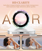 GolbinBox Camera Lens Protector for iPhone 16 Pro Max/16 Pro, 1:1 Invisible Fit, 9H Tempered Glass Ultra HD Metal Individual Camera Cover Screen Protectors for Women, Case Friendly, Bling/Colorful