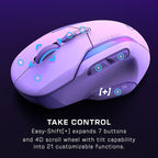 Turtle Beach Kone II Air – Wireless Ergonomic RGB Gaming Mouse, 350-Hr Battery, 26K DPI Optical Sensor, 100M Click Optical Switches, 21 Customizable Inputs, 4D Free-Spin Scroll Wheel – Arctic White