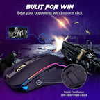 Redragon Wireless Gaming Mouse, Tri-Mode 2.4G/USB-C/Bluetooth Mouse Gaming, 12000 DPI, RGB Backlit, Fully Programmable, Rechargeable Wireless Computer Mouse for Laptop PC Mac, Black