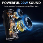 COOPERS Portable Bluetooth Speaker, Wireless Bluetooth Speaker, IPX5 Waterproof Speakers with RGB Lights, Loud Stereo Sound Deep Bass, Long Playtime TWS Pairing for Home/Party/Outdoor Beach
