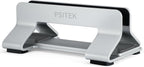 Aluminum Vertical Laptop Stand Dock Holder, Adjustable Slot Width 12-42mm, Space-Saving Upright Storage for MacBook and Laptops