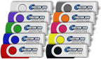 ABLAZE Custom Flash Drive 8GB 100 Pack, Personalized USB Drives Custom USB 2.0 Thumb Drives 100 Pack Memory Stick (Mixcolors)