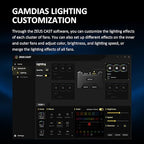 GAMDIAS Aeolus P2-1203U 120mm ARGB PWM Fan(3 Fan Pack w/USB Hub), Include Reverse Fan Blade x3, ARGB Sync Ready, Easy Installation & Cabless Daisy-Chain Design, Silent Operation, Up to 2400RPM, Black