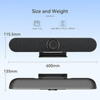 Retekess TC201 4K USB Video Conference Room Camera, AI Auto Fram, Speaker Tracking,120° Wide Angle, 5X Zoom,4 Noise-reducing Mic & 5W Speaker, for Small Meeting Rooms
