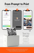 Nemonic AI | Label Printer | Sticky Note | Compatible with CHATGPT | Inkless Bluetooth Thermal Label Printer for Small Business | Portable Wireless