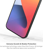 ZAGG InvisibleShield Glass Elite Privacy+ - Privacy Screen Protector for iPhone 12 Pro, 12, 11, XR – 3X Impact Protection (200106681)