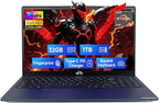 NIMO 15.6" IPS FHD-Gaming-Laptop, 6 Cores AMD Ryzen 5 6600H 32GB DDR5 RAM 1TB SSD (Beat i7-1165G7 up to 4.5GHz) 660M 6nm GPU-Computer with 100W Type-C Backlit Keyboard, Fingerprint