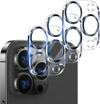 UniqueMe [3 Pack] Camera Lens Protector Compatible with iPhone 13 Pro 6.1" / 13 Pro Max 6.7" Tempered Glass,[Case Friendly][New version][Scratch-Resistant][Easy Installation] -Grey
